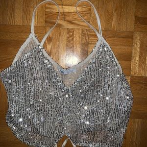 Zara sparkle top